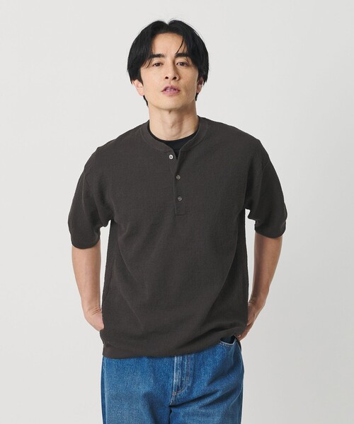 BEAUTY&YOUTH UNITED ARROWS(ビューティーアンドユースユナイテッドアローズ)の「エアミラノ ヘンリーネック ニット ウォッシャブル 抗菌 防臭機能付き(ニット/セーター・メンズ・ロイヤルブルー/ダークグレー/ライトグレー・XL/M/S/L)」の2枚目の写真