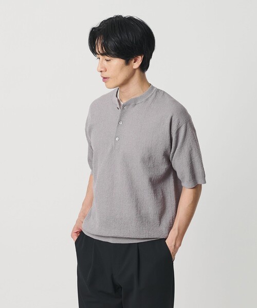 BEAUTY&YOUTH UNITED ARROWS(ビューティーアンドユースユナイテッドアローズ)の「エアミラノ ヘンリーネック ニット ウォッシャブル 抗菌 防臭機能付き(ニット/セーター・メンズ・ロイヤルブルー/ダークグレー/ライトグレー・XL/M/S/L)」の19枚目の写真