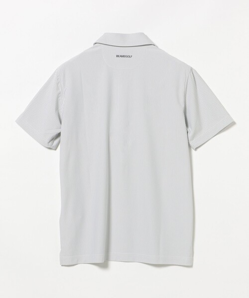 BEAMS GOLF(ビームスゴルフ)の「PURPLE LABEL / ストライプ柄 イタリアンカラー ポロシャツ(ポロシャツ・メンズ・グレー/サックスブルー・SMALL/LARGE/X-LARGE/MEDIUM)」の14枚目の写真