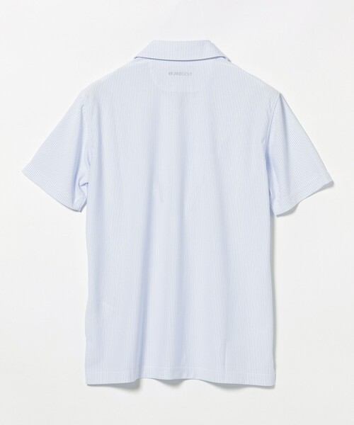BEAMS GOLF(ビームスゴルフ)の「PURPLE LABEL / ストライプ柄 イタリアンカラー ポロシャツ(ポロシャツ・メンズ・グレー/サックスブルー・SMALL/LARGE/X-LARGE/MEDIUM)」の11枚目の写真