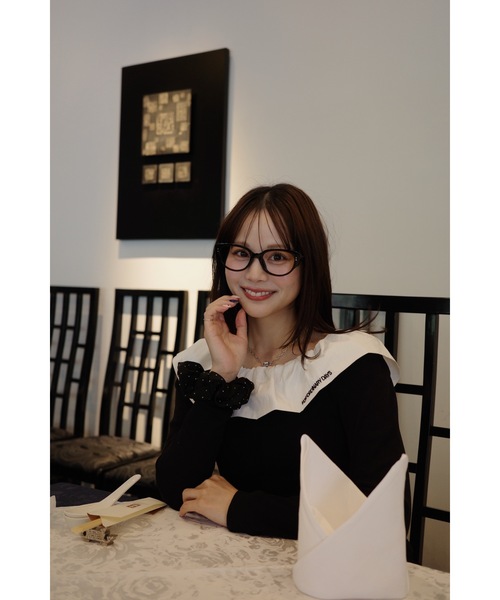 JUMELLE（ジュメロ）の「フリルオフショルトップ（Tシャツ/カットソー・レディース・グレー/ブラック・FREE）」の7枚目の写真