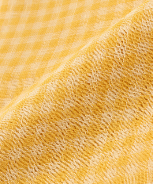 FRAMeWORK（フレームワーク）の「THROW/スロー ライトリネンギンガムチェックストール（ストール/ショール・レディース・ピンク/サックスブルー/イエロー・FREE）」の14枚目の写真