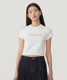 ウーマンベビーフィットクーパーロゴTシャツホワイト