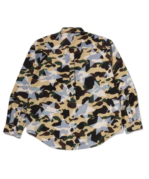 A BATHING APE(アベイシングエイプ)の「STA OVER PRINT 1ST CAMO POPLIN LS SHIRT(シャツ/ブラウス・メンズ・イエロー/グリーン・X-LARGE/MEDIUM/XX-LARGE/LARGE)」の4枚目の写真