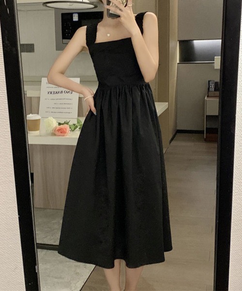 SallyLunn(サリーラン)の「ノースリーブギャザーフレアワンピース(ワンピース・レディース・ホワイト/グリーン/ブラック・MEDIUM/LARGE)」の13枚目の写真