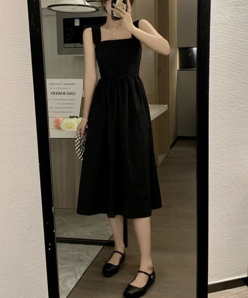SallyLunn(サリーラン)の「ノースリーブギャザーフレアワンピース(ワンピース・レディース・ホワイト/グリーン/ブラック・MEDIUM/LARGE)」の14枚目の写真