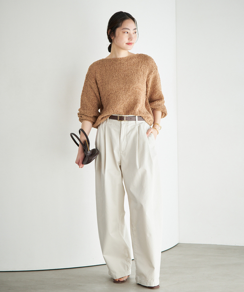 plage（プラージュ）の「《追加》Fringe yarn カーディガン 2（カーディガン/ボレロ・レディース・アイボリー/ブラック/キャメル・FREE）」の8枚目の写真