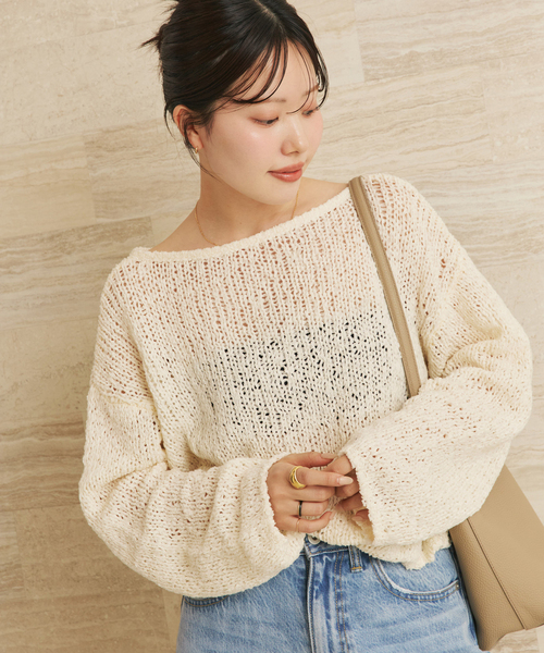 追加》Fringe yarn カーディガン 2（カーディガン/ボレロ）｜Plage