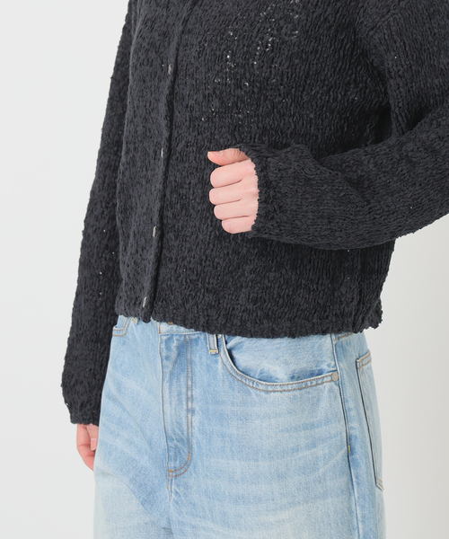 plage（プラージュ）の「《追加》Fringe yarn カーディガン 2（カーディガン/ボレロ・レディース・アイボリー/ブラック/キャメル・FREE）」の22枚目の写真
