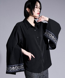 Ellno Loset | 2wayアームスリットパターン刺繍シャツ(シャツ/ブラウス)