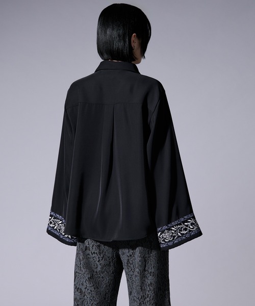 Ellno Loset（エルノロゼット）の「2wayアームスリットパターン刺繍シャツ（シャツ/ブラウス・メンズ・ブラック/ブルーグレー/オフホワイト・LARGE/MEDIUM/SMALL）」の19枚目の写真