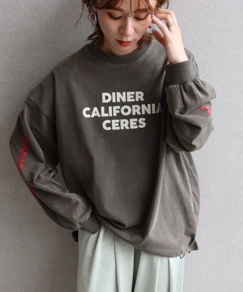 zena(ジェナ)の「ヴィンテージハンバーガーロンTee(Tシャツ/カットソー・レディース・チャコール/ネイビー・FREE)」の8枚目の写真