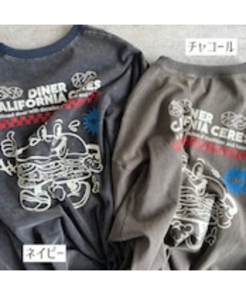 zena(ジェナ)の「ヴィンテージハンバーガーロンTee(Tシャツ/カットソー・レディース・チャコール/ネイビー・FREE)」の13枚目の写真