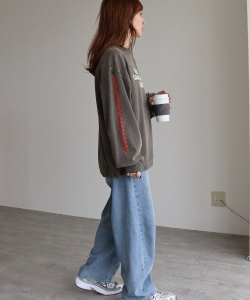 zena(ジェナ)の「ヴィンテージハンバーガーロンTee(Tシャツ/カットソー・レディース・チャコール/ネイビー・FREE)」の11枚目の写真