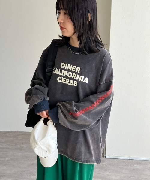 zena(ジェナ)の「ヴィンテージハンバーガーロンTee(Tシャツ/カットソー・レディース・チャコール/ネイビー・FREE)」の12枚目の写真