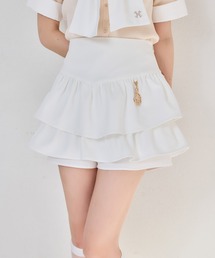 one after another NICE CLAUP | チャームベルト付きティアードミニスカパン(スカート)