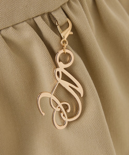 one after another NICE CLAUP（ワンアフターアナザーナイスクラップ）の「チャームベルト付きティアードミニスカパン（スカート・レディース・チェック/ベージュ/アイボリー/ブラック・SMALL/MEDIUM）」の10枚目の写真