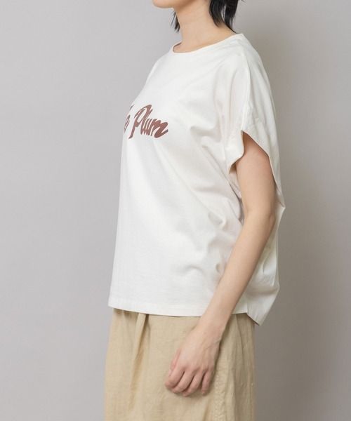 Munich(ミューニック)の「"The Plum"ロゴプリントタックスリーブTシャツ(Tシャツ/カットソー・レディース・グレー/アイボリー/ダークベージュ・FREE)」の22枚目の写真