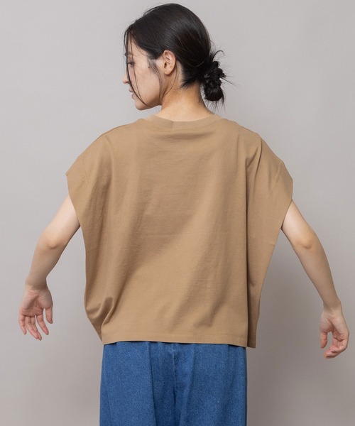 Munich(ミューニック)の「"The Plum"ロゴプリントタックスリーブTシャツ(Tシャツ/カットソー・レディース・グレー/アイボリー/ダークベージュ・FREE)」の11枚目の写真