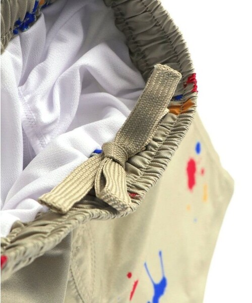 BRANSHES（ブランシェス）の「【水着 / SWIM】スプラッシュ総柄サーフパンツ（水着・キッズ・チャコールグレー/ベージュ・100/110/120/130/150/140）」の4枚目の写真