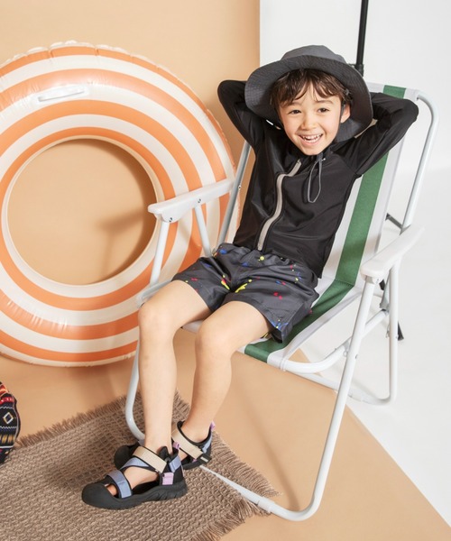 BRANSHES（ブランシェス）の「【水着 / SWIM】スプラッシュ総柄サーフパンツ（水着・キッズ・チャコールグレー/ベージュ・100/110/120/130/150/140）」の11枚目の写真