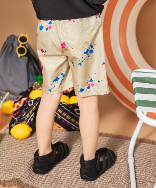 BRANSHES（ブランシェス）の「【水着 / SWIM】スプラッシュ総柄サーフパンツ（水着・キッズ・チャコールグレー/ベージュ・100/110/120/130/150/140）」の17枚目の写真