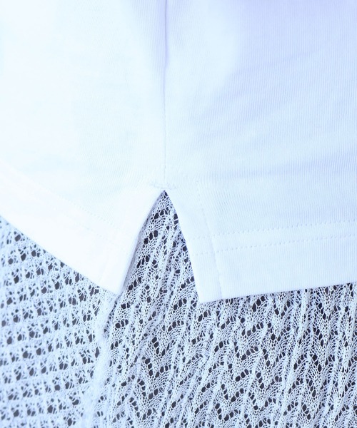 bulle de savon(ビュルデサボン)の「△らくがきはな 刺繍Tシャツ(Tシャツ/カットソー・レディース・ホワイト/ネイビー・FREE)」の20枚目の写真
