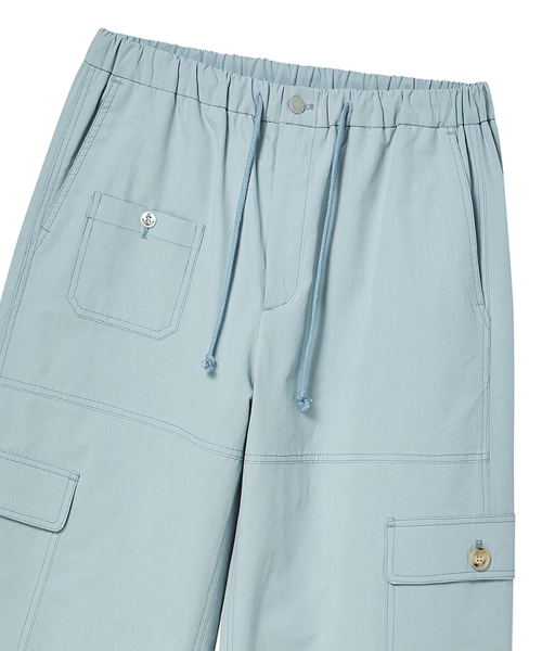 Beyond Closet（-）の「[COLLECTION LINE] ラックスファブリックミリタリーディテールカーゴパンツスカイブルー（その他パンツ・メンズ・その他・MEDIUM/LARGE）」の4枚目の写真