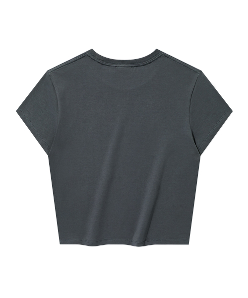 COVERNAT(カバーナット)の「(W) アセンティックロゴベイビーフィットTシャツ チャコール(Tシャツ/カットソー・レディース・その他・WS/WM)」の3枚目の写真