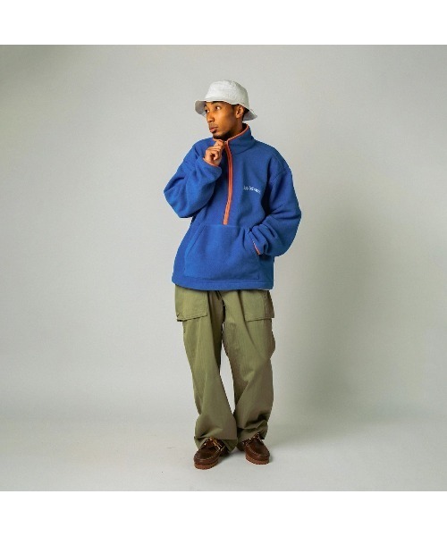 Kinetics(キネティクス)の「APPLEBUM Fleece Half Zip Jacket (アップルバム フリース ハーフジップ ジャケット)(ブルゾン・メンズ・ベージュ系/ブルー系・X-LARGE/MEDIUM/LARGE)」の2枚目の写真