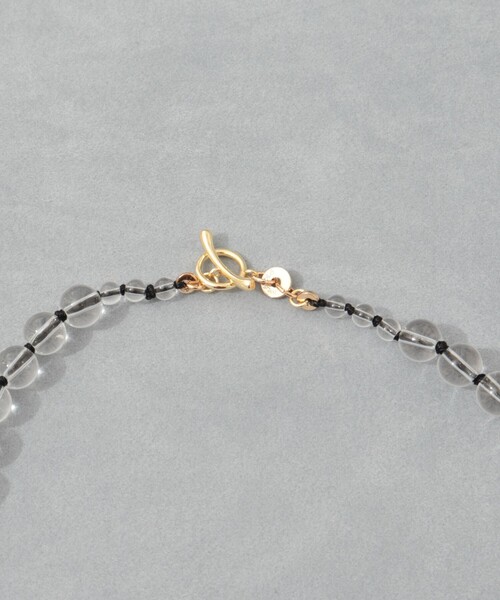 grace grace （グラスグラス）の「【grace grace/グラスグラス】カラーヤーンノット天然石ネックレス（ネックレス・レディース・クリア・FREE）」の2枚目の写真