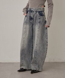 mline | [mline]カーブベルトデニム(デニムパンツ)