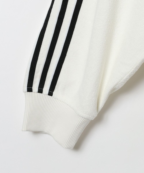 adidas（アディダス）の「【HEREIAM】adidas(アディダス)/テリータオル Vネック長袖ポロシャツ（ポロシャツ・レディース・オフホワイト/ブラック・MEDIUM/SMALL）」の8枚目の写真