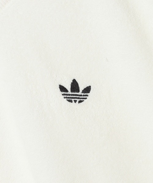 adidas（アディダス）の「【HEREIAM】adidas(アディダス)/テリータオル Vネック長袖ポロシャツ（ポロシャツ・レディース・オフホワイト/ブラック・MEDIUM/SMALL）」の10枚目の写真