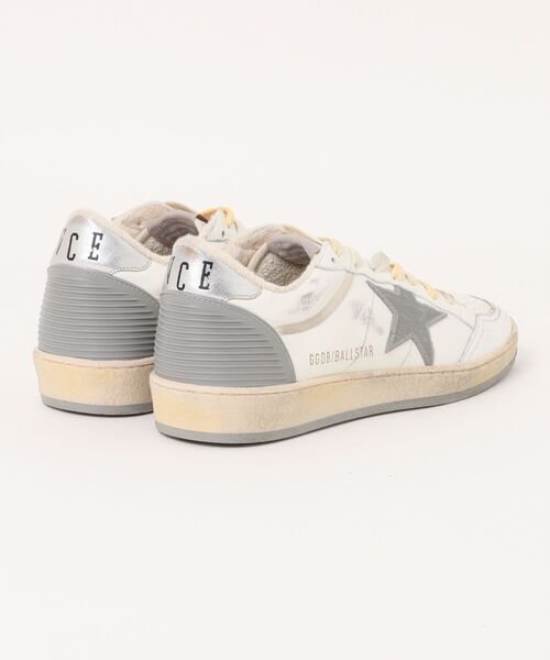 GOLDEN GOOSE(ゴールデングース)の「Ball Star ナッパレザー ラバースター&レザーヒールタブ(シルバー)(スニーカー・メンズ・ホワイト×ライトグレー・39/40/44/42/41)」の3枚目の写真