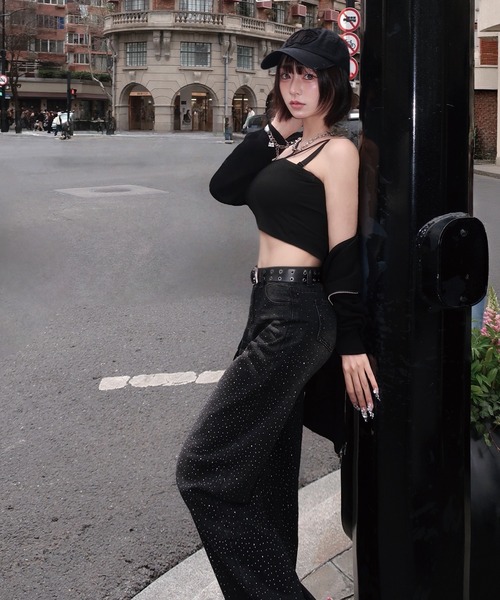ADDITION STORE(アディションストア)の「スパンコール ハイウエスト ワイドデニムパンツ / asrino(デニムパンツ・レディース・ブラック・X-LARGE/LARGE/MEDIUM/SMALL)」の9枚目の写真