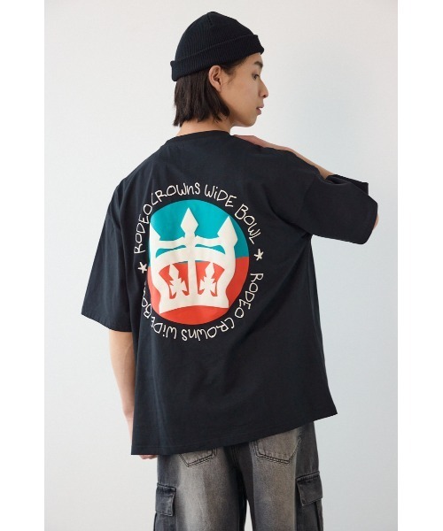 RODEO CROWNS WIDE BOWL(ロデオクラウンズワイドボウル)の「FOAM CROWN Tシャツ(Tシャツ/カットソー・メンズ・ブラック/オフホワイト/ターコイズブルー・MEDIUM/LARGE)」の1枚目の写真