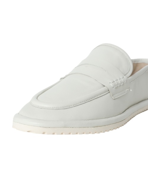 CORSO ROMA,9(コルソローマ)の「CORSO ROMA,9 / nappa leather vibram sole loafers(コルソ ローマ ナッパレザービブラムソールローファー ELSA582)(ローファー・レディース・ホワイト/ブラック・37/36)」の6枚目の写真