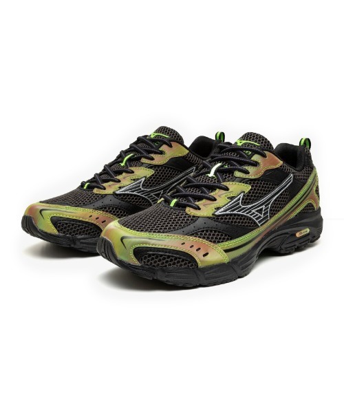 MIZUNO(ミズノ )の「MIZUNO MXR(ミズノ エムエックスアール)(スニーカー・メンズ・マルチ/グリーン系・25.5cm/26cm/26.5cm/27cm/27.5cm/28cm/28.5cm/29cm/29.5cm/30cm)」の2枚目の写真