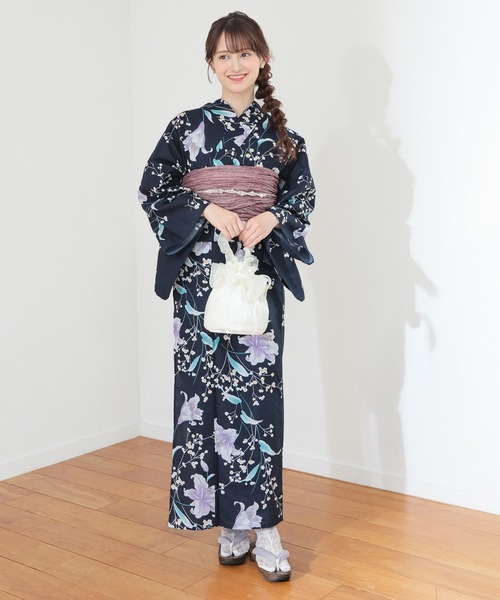 Honeys(ハニーズ)の「浴衣(浴衣・レディース・ネイビー系1・F)」の4枚目の写真