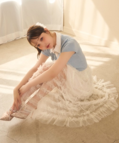 miune(ミューヌ)の「シャツドッキングニット(シャツ/ブラウス・レディース・グレー/ブルー/ネイビー・FREE)」の11枚目の写真