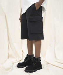KALAPATTHAR（カラパタール）の「NYLON BANDING CARGO POCKET BERMUDA SHORTS - BLACK（その他パンツ）」