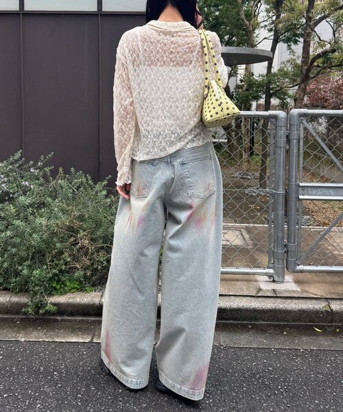 CIAOPANIC(チャオパニック)の「2WAYストレッチレースポロトップス(Tシャツ/カットソー・レディース・ホワイト/ブラック/アイボリー・ONE SIZE)」の7枚目の写真