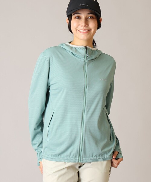 Columbia(コロンビア)の「UVカット Columbia/ ウィメンズ トレイルラッシュ ロングスリーブフルジップ /コロンビア(その他アウター・レディース・ミント/ライトカーキ/グリーン・M/L/XL/S)」の2枚目の写真