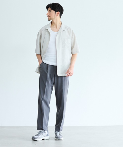 coca(coca)(コカ)の「SOLOTEX(R)使用1タックテーパードパンツ(その他パンツ・メンズ・チャコール/ブラック・L/M/XL)」の3枚目の写真