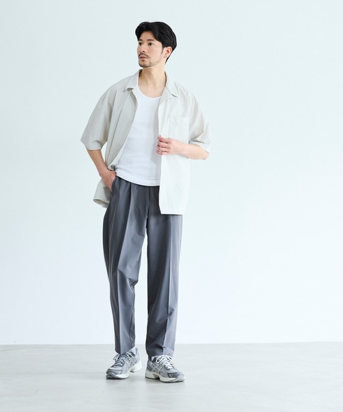 coca(coca)(コカ)の「SOLOTEX(R)使用1タックテーパードパンツ(その他パンツ・メンズ・チャコール/ブラック・L/M/XL)」の6枚目の写真