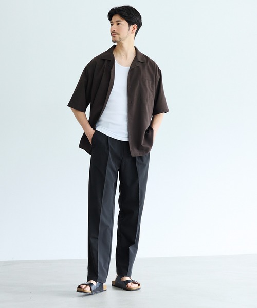 coca(coca)(コカ)の「SOLOTEX(R)使用1タックテーパードパンツ(その他パンツ・メンズ・チャコール/ブラック・L/M/XL)」の8枚目の写真