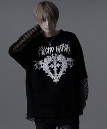 CIVARIZE』レイヤード切り替えクロスTシャツ（Tシャツ/カットソー