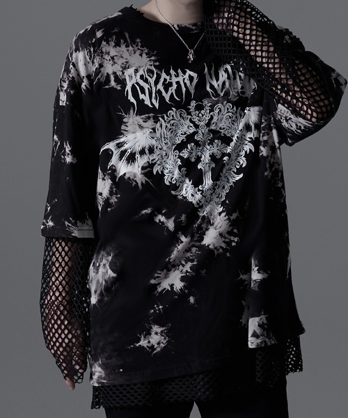 SILVER BULLET(シルバーバレット)の「『PSYCHO NATION/サイコネーション』メッシュアンサンブルTEE(Tシャツ/カットソー・メンズ・ブラック系1/ブラック・L/M)」の9枚目の写真