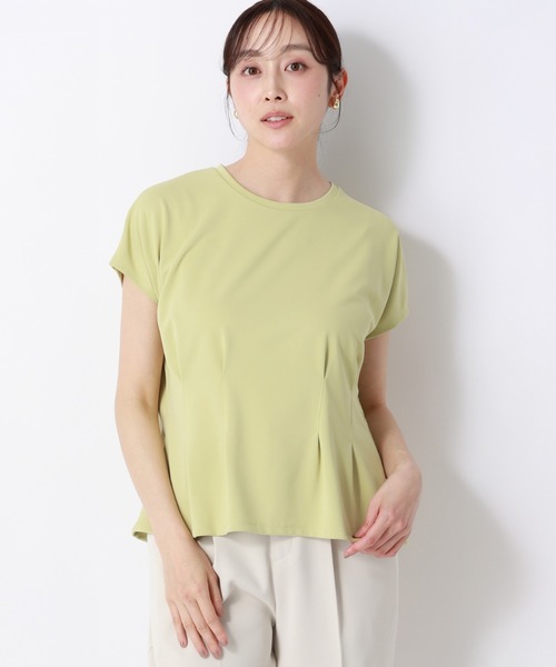 AOYAMA(アオヤマ)の「透けないカットソー【半袖】【ペプラム】【#すご】(Tシャツ/カットソー・レディース・ホワイト/ミント/チャコールグレー/ブラック・L/M/S/LL)」の4枚目の写真